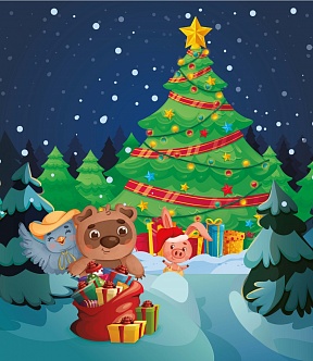 Медвежонок Пух и Подарок Деду Морозу